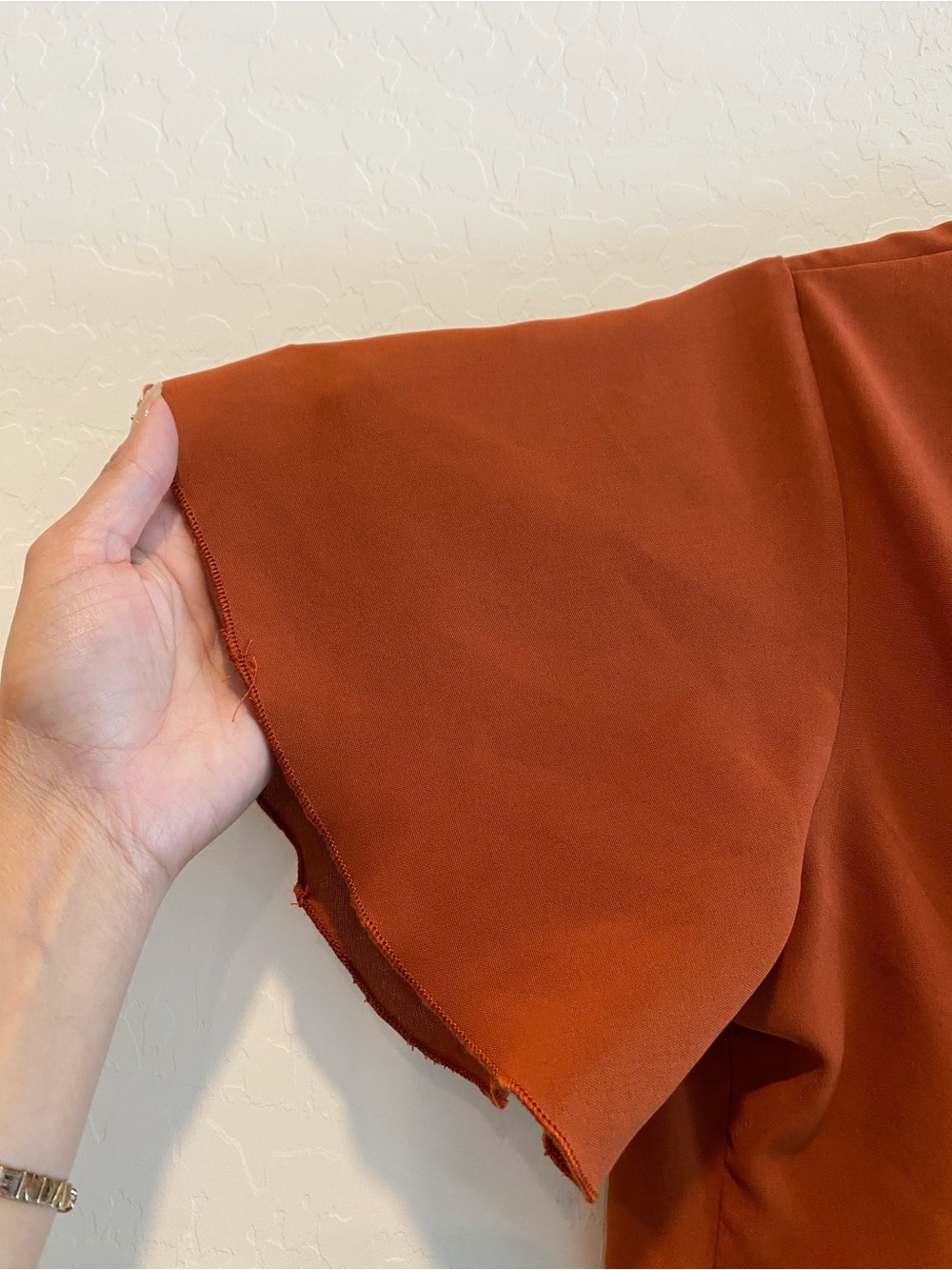 SHEIN Tie-Front Rust Midi Dress - Picture 8 of 10